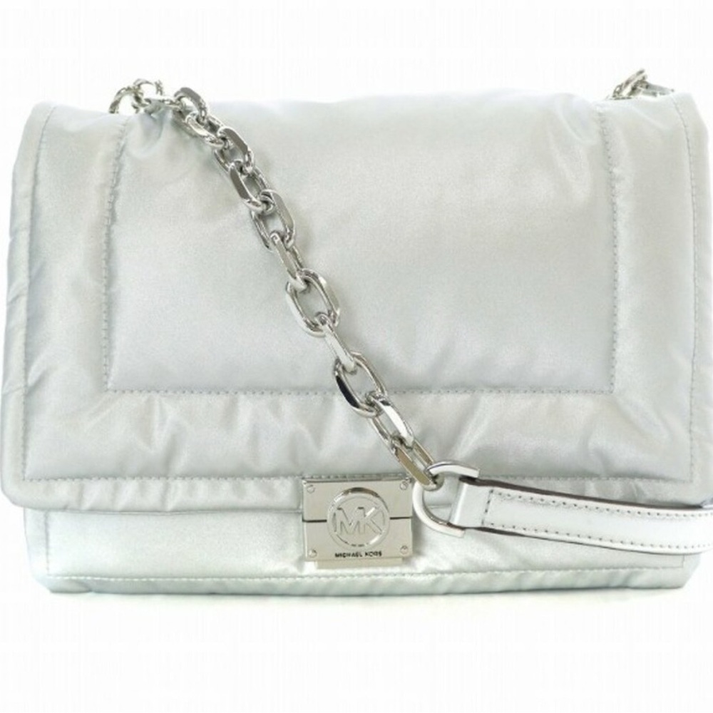 Elegant Michael Kors silver Quilted Bags & Handbags for Women Silver Women's Bag